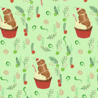 Christmas Gingerbread Man Green Wrapping Paper