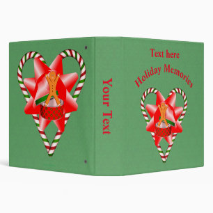 Christmas Gingerbread Man Holiday Personalized     Binder