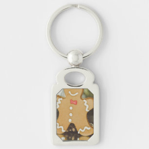 Christmas gingerbread man keychain