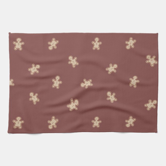 Christmas Gingerbread Man Kitchen Towel (Horizontal)