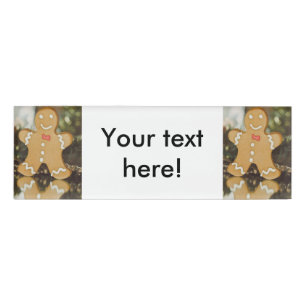 Christmas gingerbread man name tag