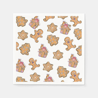 Christmas gingerbread man party Paper Napkin