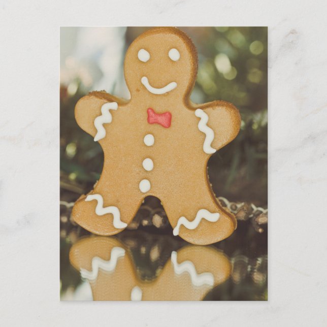 Christmas gingerbread man postcard (Front)