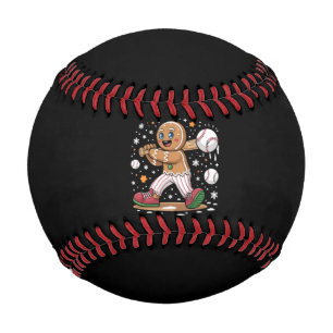 Christmas Gingerbread Man Sports Player Baseball 