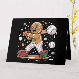 Christmas Gingerbread Man Sports Player Baseball  Card