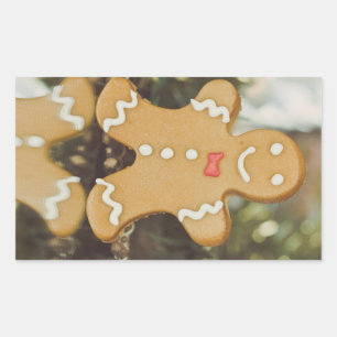 Christmas gingerbread man sticker