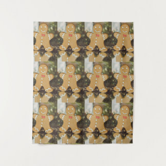 Christmas gingerbread man tapestry