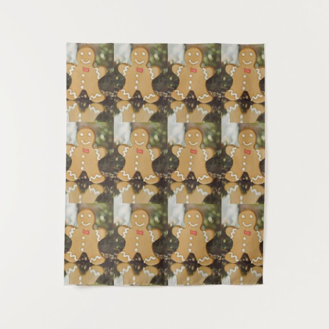 Christmas gingerbread man tapestry (Front)