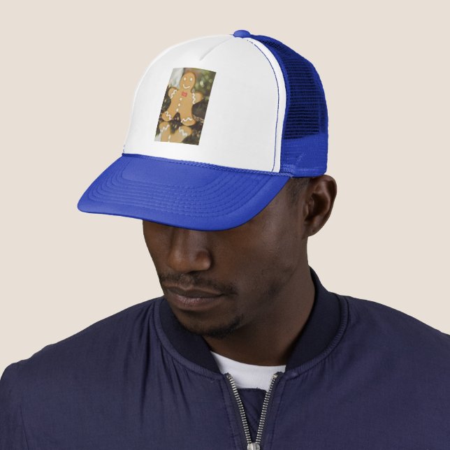 Christmas gingerbread man trucker hat (In Situ)