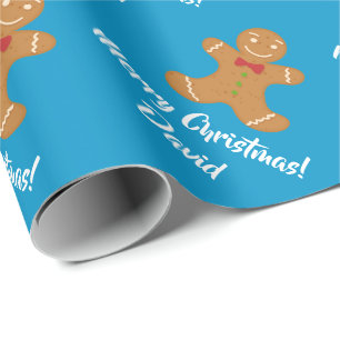 Christmas Gingerbread Man wrapping paper