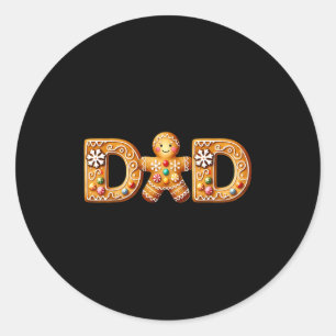 Christmas Gingerbread Matching Family Party Xmas P Classic Round Sticker