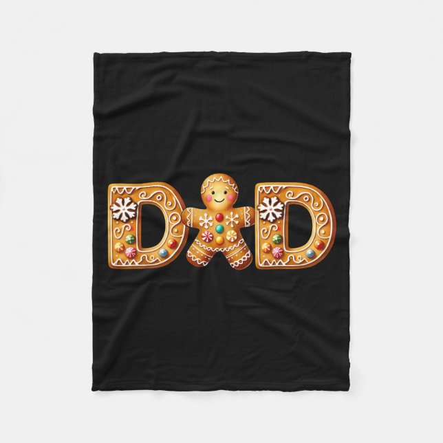 Christmas Gingerbread Matching Family Party Xmas P Fleece Blanket (Front)