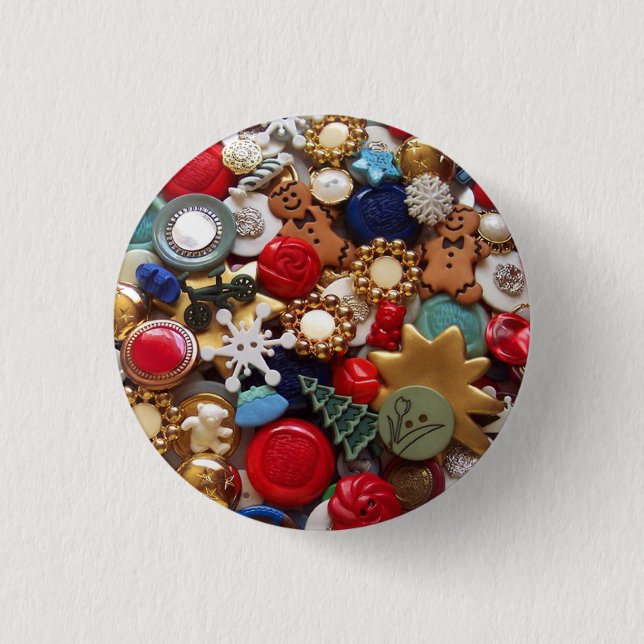 Christmas Gingerbread Men Buttons (Front)