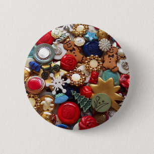 Christmas Gingerbread Men Buttons