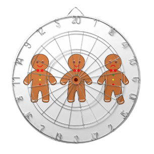 Christmas gingerbread men dartboard