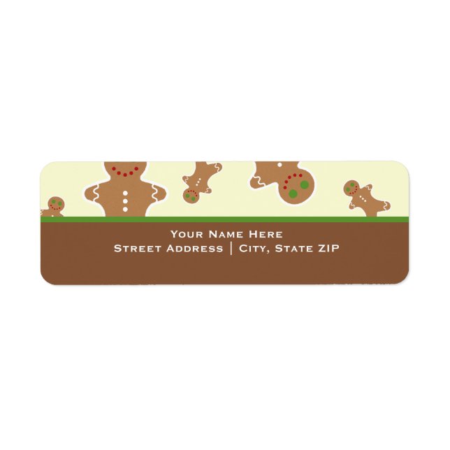 Christmas Gingerbread Men Labels (Front)