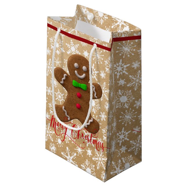 Christmas gingerbread on paper bag look (Front Angled)