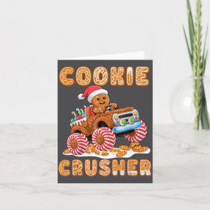 Christmas Gingerbread Pajamas Cookie Crusher Monst Card