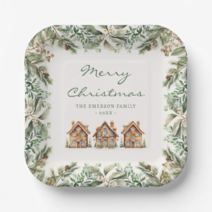 Christmas Gingerbread Paper Plate