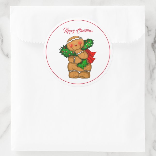 Christmas Gingerbread Person Stickers (Bag)