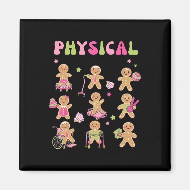 Christmas Gingerbread PT Physical Therapy Assistan Magnet (Front)