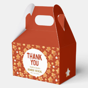 Christmas Gingerbread Red and White  Favor Box