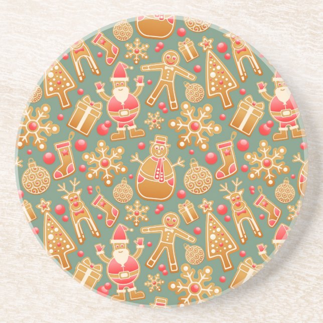 christmas gingerbread santa coaster (Front)