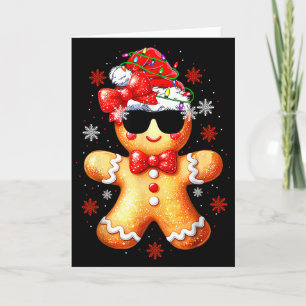 Christmas Gingerbread, Santa, Girls Women Funny Gi Card