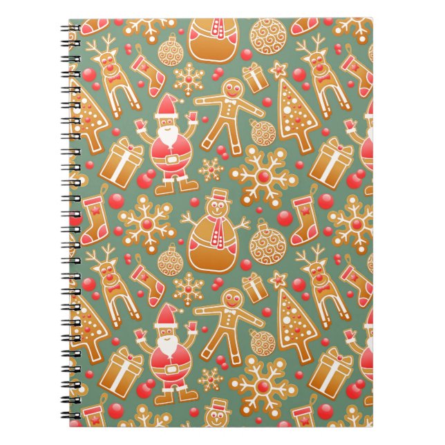 christmas gingerbread santa notebook (Front)