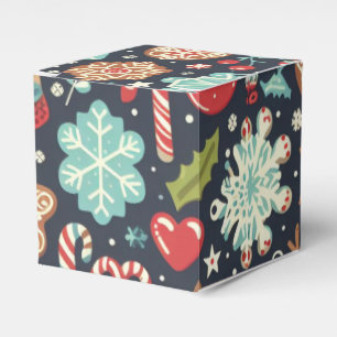 Christmas Gingerbread Seamless Pattern Favor Box