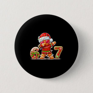 Christmas Gingerbread Six Seven 67 Ice Cream Drip 2 Inch Round Button