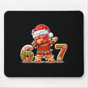 Christmas Gingerbread Six Seven 67 Ice Cream Drip Mouse Pad
