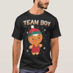 Christmas Gingerbread Team Boy Gender Reveal  For  T-Shirt