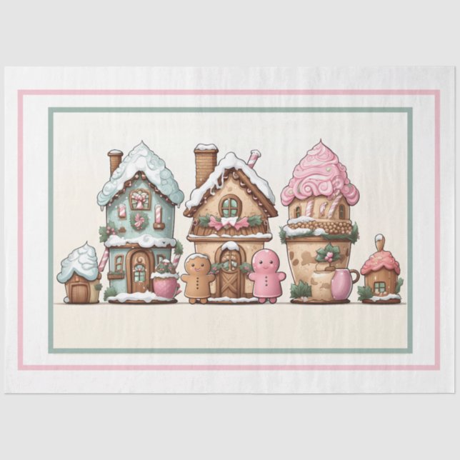 Christmas Gingerbread  Tissue Paper (Front)