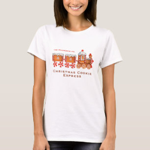 Christmas Gingerbread Train Customizable T-Shirt