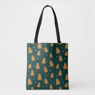 Christmas Gingerbread Trees Tote Bag