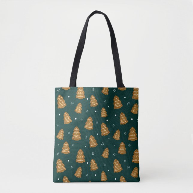 Christmas Gingerbread Trees Tote Bag (Front)