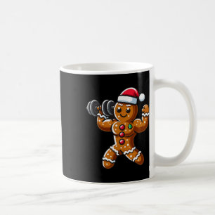 Christmas Gingerbread Weightlifting Man Workout Bo Coffee Mug