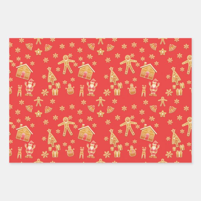 Christmas Gingerbread Wonderland  Wrapping Paper Sheet (Front 3)