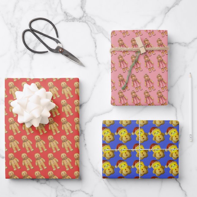 Christmas Gingerbread - Wrapping Paper Sheets (Front)