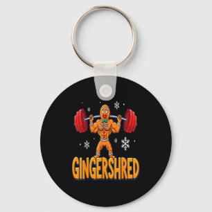 Christmas Gingershred Gym Bodybuilding Funny Ginge Keychain