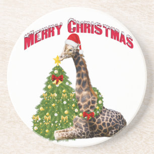 Christmas Giraffe Coaster