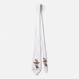 Christmas Giraffe, customizable Tie