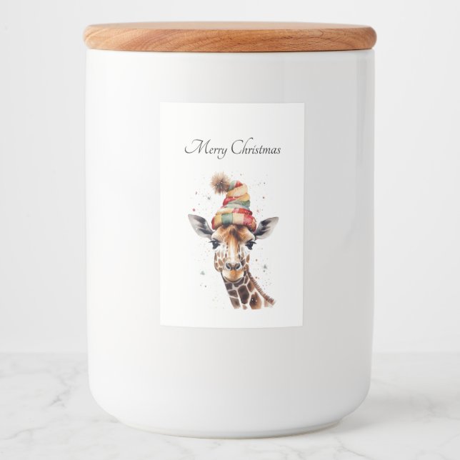 Christmas Giraffe  Food Label (Front)
