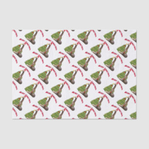Christmas Giraffe in Santa Hat Tissue Paper