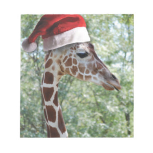 Christmas Giraffe Notepad