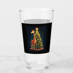 Christmas Giraffe Official Tree Topper Funny Tall  Glass
