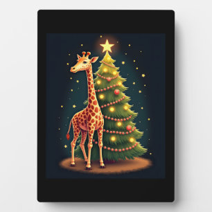 Christmas Giraffe Official Tree Topper Funny Tall Plaque
