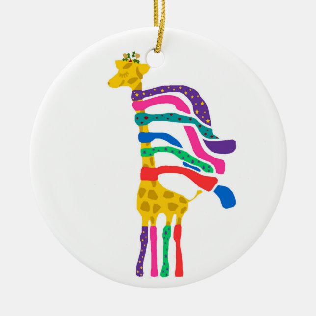 Christmas Giraffe Ornament (Front)