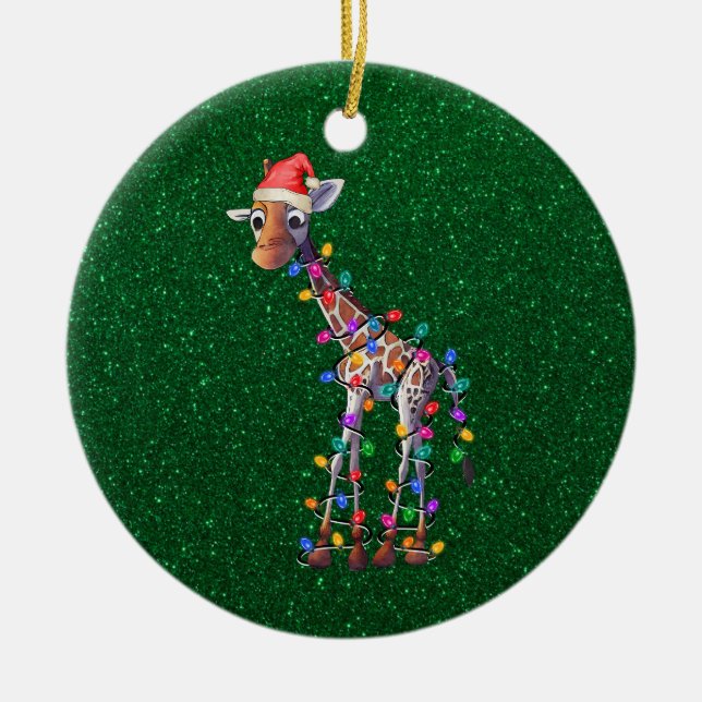 Christmas Giraffe Ornament (Front)